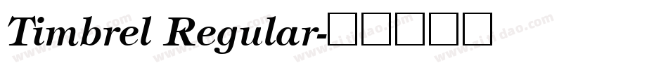 Timbrel Regular字体转换